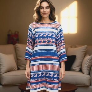 PATRIOTIC USA AMERICA SEMI SHEER DRESS SIZE S/M